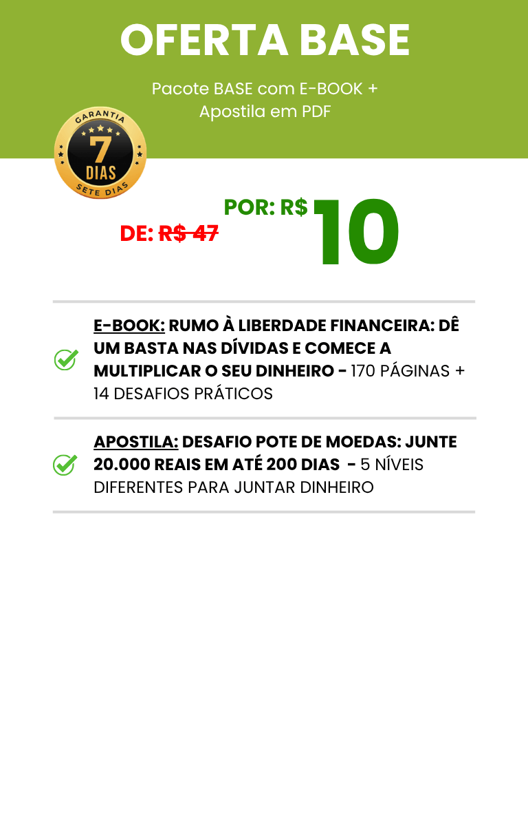 Oferta base do e-book Rumo à Liberdade Financeira