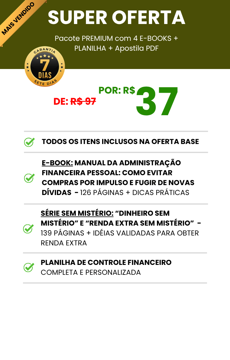 Oferta premium com materiais extras